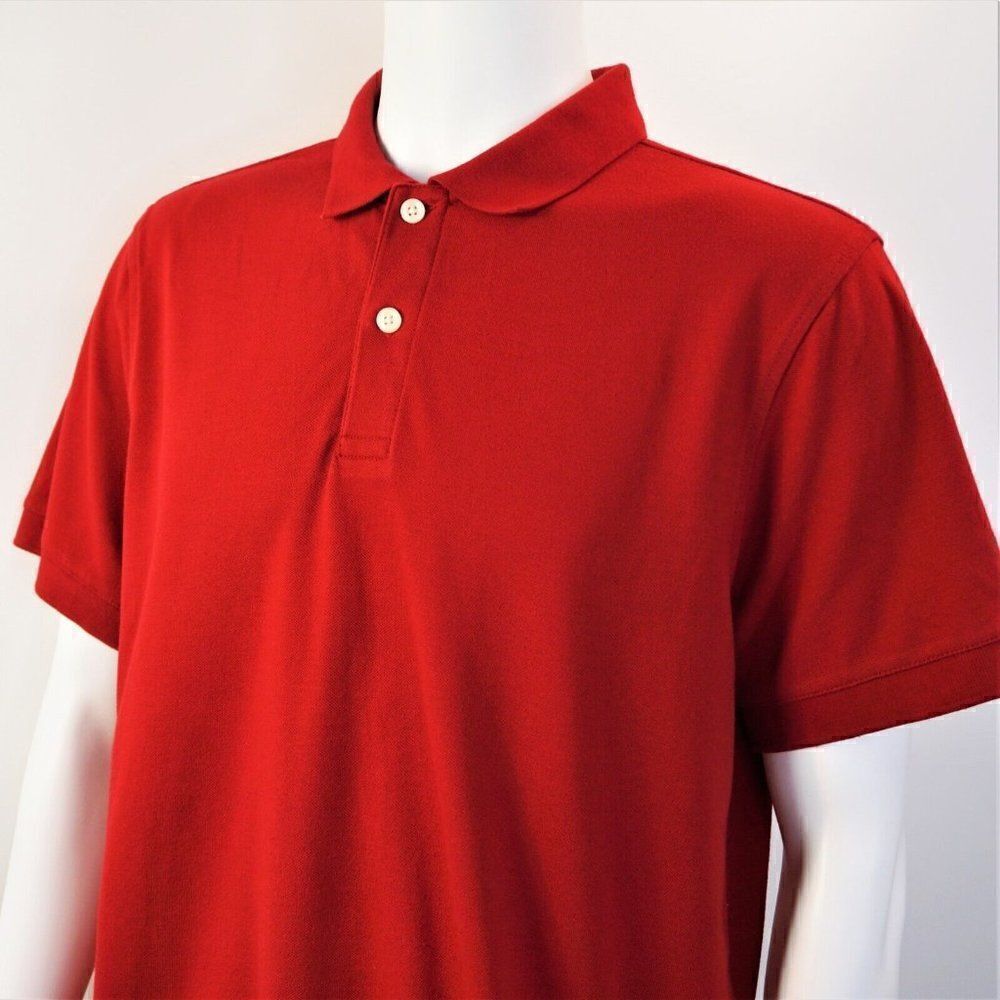 Goodfellow And Co Men Loring Polo Shirt Size Large Red Velvet Standard Fit